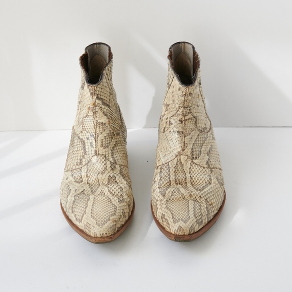 80s - SUSAN BENNIS - WARREN EDWARDS - Boots - Men\'s - 9.5 - Python